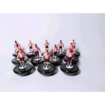 Subbuteo Andrew Table Soccer Manchester United 2018-19 away kits on classic Hasbro Bases